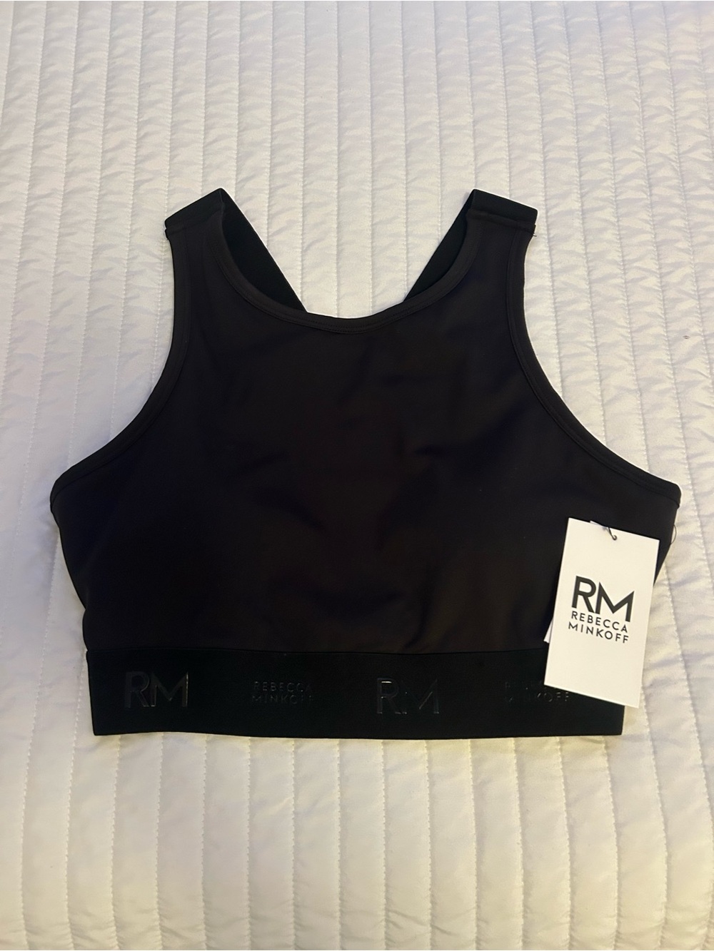 NWT Rebecca Minkoff Women's Black Sports Bra SZ Medium